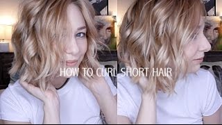 HOW TO CURL SHORT HAIR  EASY amp EFFORTLESSLY CUTE [upl. by Zeiger]