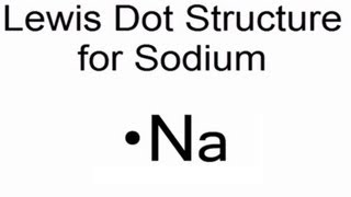 Lewis Dot Structure for Sodium Na [upl. by Cole]