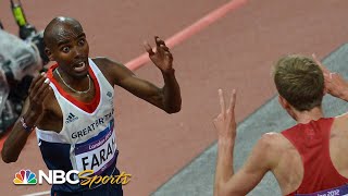 Mo Farah stuns the field wins 10000m in London  Olympic Games Week  NBC Sports [upl. by Yekim]