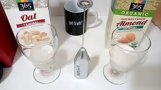 Oat Milk vs Almond Milk part 2 Frothing Test [upl. by Christen]