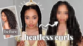 Trying VIRAL Heatless Curls Method on my Naturally Curly 3B Hair [upl. by Tsui]