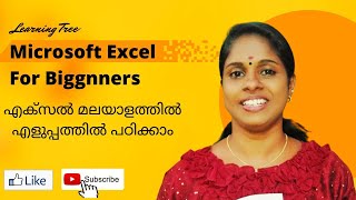 MICROSOFT EXCEL  MALAYALAM  PART 1 [upl. by Aihsenrad]