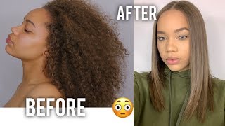 CURLY TO STRAIGHT No Frizz No Damage [upl. by Genny]