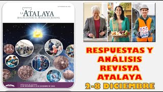 ESTUDIO LA ATALAYA RESPUESTAS Y COMENTARIOS 28 DICIEMBRE [upl. by Zertnom]