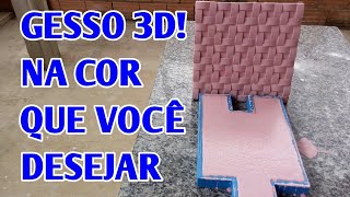 Como fazer placa de gesso 3D colorido [upl. by Eskill895]