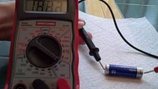 Test AA Battery with Multimeter [upl. by Calloway]