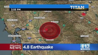 Earthquakes Measuring 59 and 48 Shake Northern California [upl. by Zuliram]