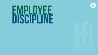 HR Basics Employee Discipline [upl. by Trevah]