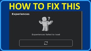 How To Fix “Experiences failed to load” In Roblox 2024  Roblox Server Are Down [upl. by Nagey]