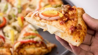 Cheese Burst Pizza Recipe  Homemade Dominos Restaurant Style  CookingShooking [upl. by Lebar883]