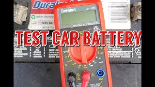 How to TEST CAR BATTERY  Using a Digital Multimeter [upl. by Nylecsoj766]