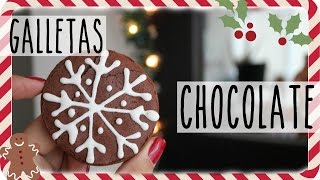 Galletas Navideñas de Chocolate Decoradas  christmasbakingday8 [upl. by Trebron70]