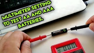 How to Test AAA Batteries with a Multimeter [upl. by Akitnahs109]