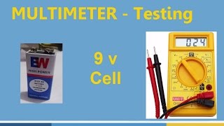 How to Test 9V Battery Cell Using Multimeter amp Measure Voltage [upl. by Germaun]