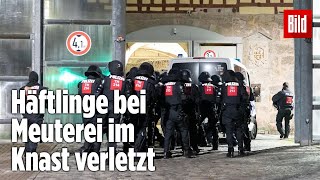 Gefängnismeuterei Polizei stürmt Knast in Thüringen  JVA Untermaßfeld [upl. by Nnahaid]