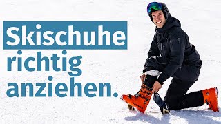 Tutorial Skischuhe richtig anziehen  Skifahren lernen [upl. by Bab]